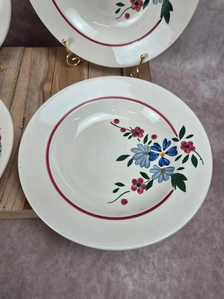 Lote de 4 platos hondos vintage Sarreguemines modelo Champfleury – photo 7